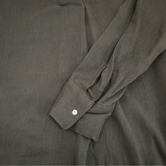 Old Navy Ancient Forest Green Popover Style V-Neck Blouse, Size Large - Picture 9 of 16